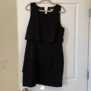 JCrew Black Sleeveless Layered Dress